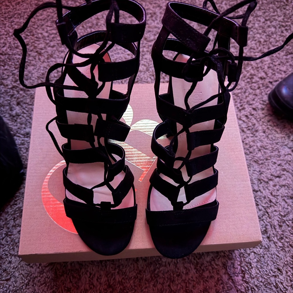 Black Strappy Women's Sandals